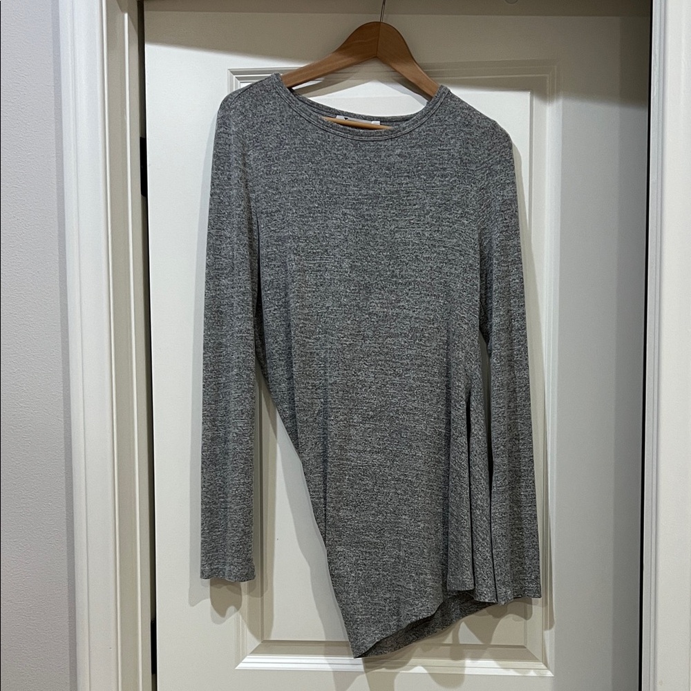 Alexander Wang Heather Gray Long Sleeve Top